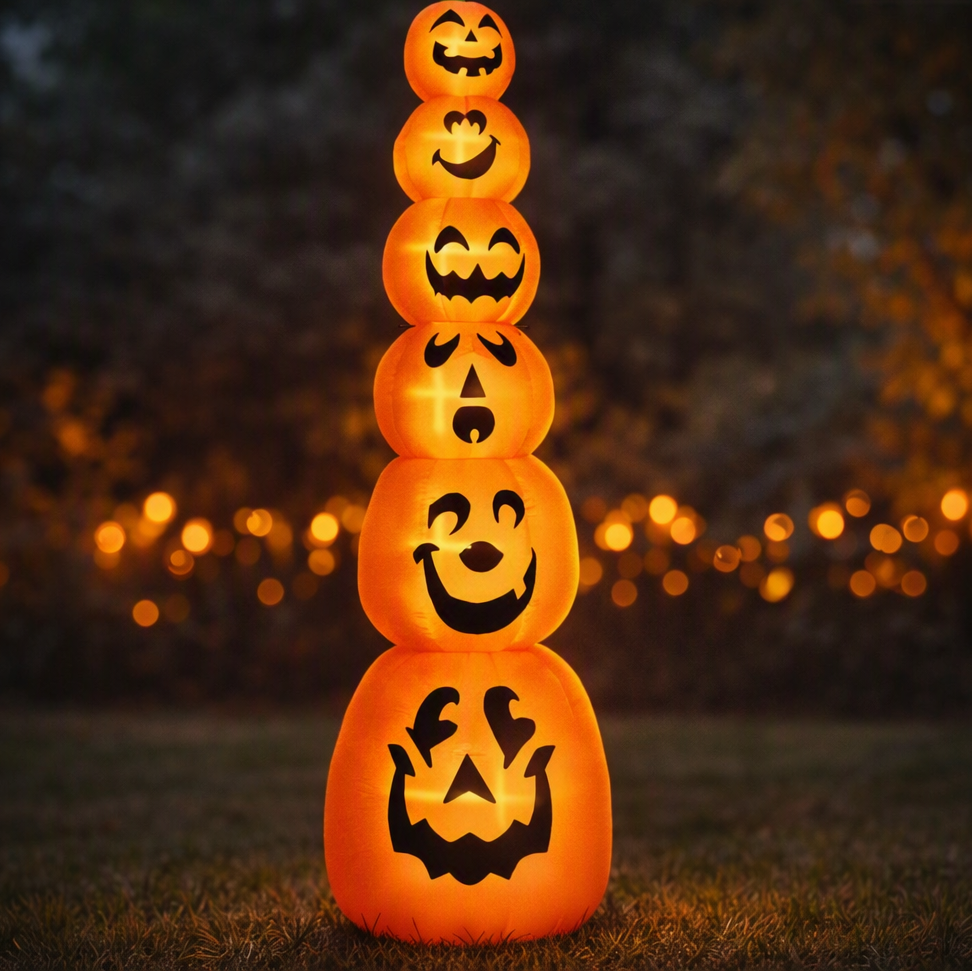 9FT Halloween Inflatable Stacked Pumpkins