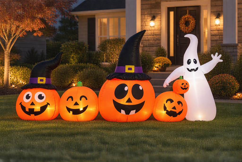 8ft Pumpkin & Ghost Inflatable
